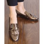 MOCASSIM PIETRA COURO METALIZADO MARROM