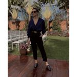 MOCASSIM TEODORA COURO PRETO ABELHAS BORDADAS