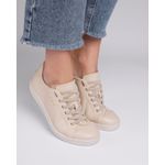 TÊNIS ETC. EM COURO OFF WHITE COM CADARÇO EM ELÁSTICO