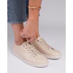 TÊNIS ETC. EM COURO OFF WHITE COM CADARÇO EM ELÁSTICO