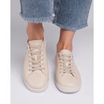 TÊNIS ETC. EM COURO OFF WHITE COM CADARÇO EM ELÁSTICO