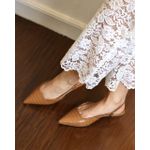 SLINGBACK PAULA CARAMELO TEXTURA CROCO