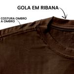 Camiseta Tradicional Lisa Gola Redonda 100% Algodão Fio 30.1 - Marrom