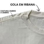 Camiseta Tradicional Lisa Gola Redonda 100% Algodão Fio 30.1 - Off White