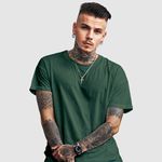 Camiseta Tradicional Lisa Gola Redonda 100% Algodão Fio 30.1 - Verde Militar