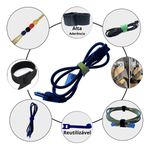 Abraçadeiras De Velcro- Kit 50 Unidades Para Enrolar Cabos .