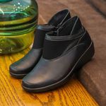BOTA ANATÔMICA DOCTOR PÉ EM COURO LEGÍTIMO - 19356 PRETO/PRETO
