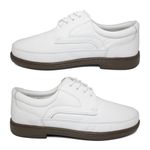 Sapato Masculino Confortável Indicado para Área da Saúde - 2828N - Branco / Âmbar AMBAR/BRANCO