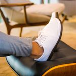 Sapato Masculino Confortável Indicado para Área da Saúde - 2828N - Branco / Âmbar AMBAR/BRANCO