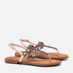 Rasteiras-flats Feminino Milano Natural 13912