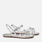 Rasteiras-flats Feminino Milano Prata 13905