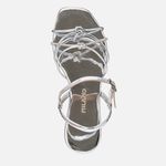 Rasteiras-flats Feminino Milano Prata 13905
