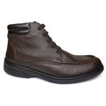 Bota Masculina Confortável em Couro Legítimo - LC18052 - Marrom MARROM
