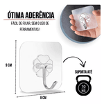 Kit Com 30 Ganchos Adesivos Resistentes Fixação Sem Furos Para Parede .