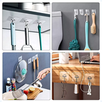 Kit Com 20 Ganchos Adesivos Resistentes Fixação Sem Furos Para Parede .