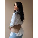 Lenço Em Linha Bege