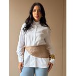 Lenço Em Linha Bege