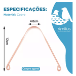 Raspador De Língua De Cobre-higiene Bucal Natural E Eficaz 2 Unidades .