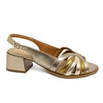 SANDÁLIA SOCIAL DOCTOR PÉ EM COURO LEGÍTIMO - 5439B 1441 PRATA VELHO/BRONZE/GLACE