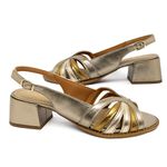 SANDÁLIA SOCIAL DOCTOR PÉ EM COURO LEGÍTIMO - 5439B 1441 PRATA VELHO/BRONZE/GLACE