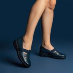 SAPATO ANATÔMICO DOCTOR PÉ EM COURO LEGÍTIMO - 193016 MARINE/MARINE