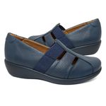 SAPATO ANATÔMICO DOCTOR PÉ EM COURO LEGÍTIMO - 193016 MARINE/MARINE