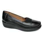SAPATO ANATÔMICO EM COURO LEGÍTIMO DOCTOR PÉ- 193026 PRETO