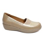 SAPATO ANATÔMICO DOCTOR PÉ EM COURO LEGÍTIMO - 193026 LIGHT TAN/OURO VELHO/CAPUCCINO