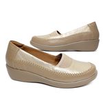 SAPATO ANATÔMICO DOCTOR PÉ EM COURO LEGÍTIMO - 193026 LIGHT TAN/OURO VELHO/CAPUCCINO