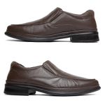 Sapato Masculino Confortável em Couro Legítimo - 960003 - Café CAFE