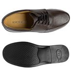 Sapato Masculino Indicado para Diabético em Couro Legítimo - 66002 - Marrom BROWN