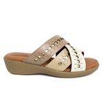 TAMANCO ANATÔMICO EXTREMO CONFORTO DOCTOR PÉ EM COURO - 191061 OFF WHITE/AVELA/FENDI/DOURADO