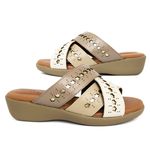 TAMANCO ANATÔMICO EXTREMO CONFORTO DOCTOR PÉ EM COURO - 191061 OFF WHITE/AVELA/FENDI/DOURADO