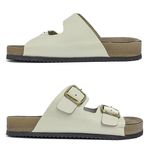 TAMANCO BIRKEN DOCTOR PÉ EM COURO LEGÍTIMO Z500 OFF WHITE OFF WHITE
