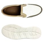 TÊNIS EXTRA CONFORTO DOCTOR PÉ EM COURO LEGÍTIMO - 2604 OLIVA/BRANCO/OURO VELHO