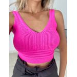 CROPPED TRICOT MODAL TRANÇADINHO PINK