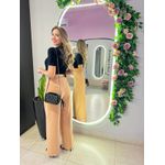 CALÇA PANTALONA CINTO NUDE