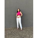 Calça Alfaiataria Flora em Liocel OFF WHITE