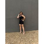 Conjunto Alfaiataria Juliana Shorts e Cropped PRETO