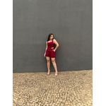 Conjunto Alfaiataria Juliana Shorts e Cropped VINHO