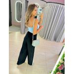 BLUSA CROPPED POLIAMIDA ALÇA AZUL BEBE