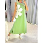 VESTIDO MIDI FLOR AMARRAÇÃO VERDE