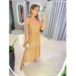 VESTIDO MIDI KATIA MARROM FLORIDO