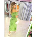 VESTIDO MIDI VIOLETA VERDE CLARO