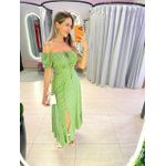 VESTIDO MIDI VIOLETA VERDE CLARO