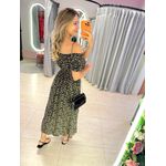 VESTIDO MIDI VIOLETA PRETO/NUDE