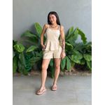 Conjunto Peplum Tarsia Blusa e Shorts CRU