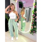 CALÇA CARGO ELASTICO VERDE