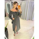 VESTIDO VIOLETA MANGA LONGA PRETO