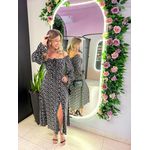 VESTIDO VIOLETA MANGA LONGA PRETO